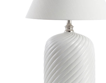 Serge Swirl 28.5" Ceramic Bohemian Glam LED Table Lamp - JONATHAN Y